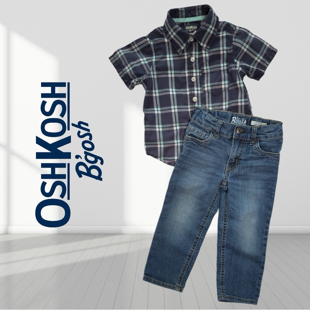 OshKosh B'gosh Blue Matching Set Button Down Shirt